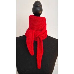 Brand New Handmade Sophie Scarf in Bright Red Size Lg.